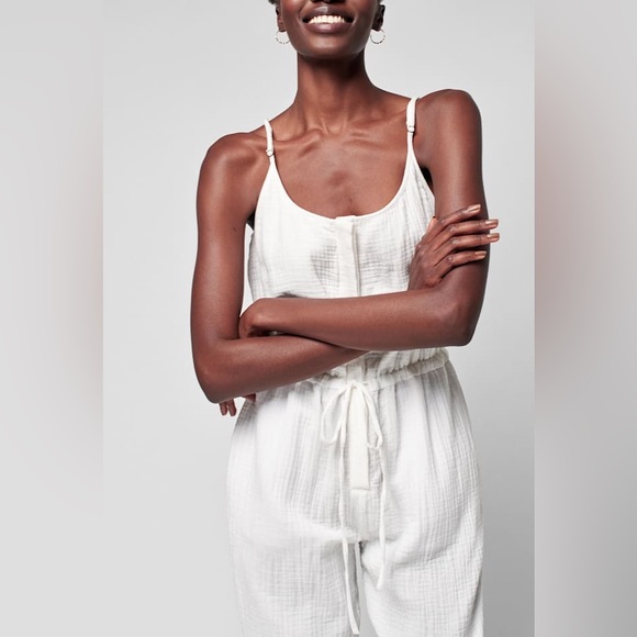 Faherty Dream Organize Cotton Gauze Leila Jumpsuit - Picture 3 of 15